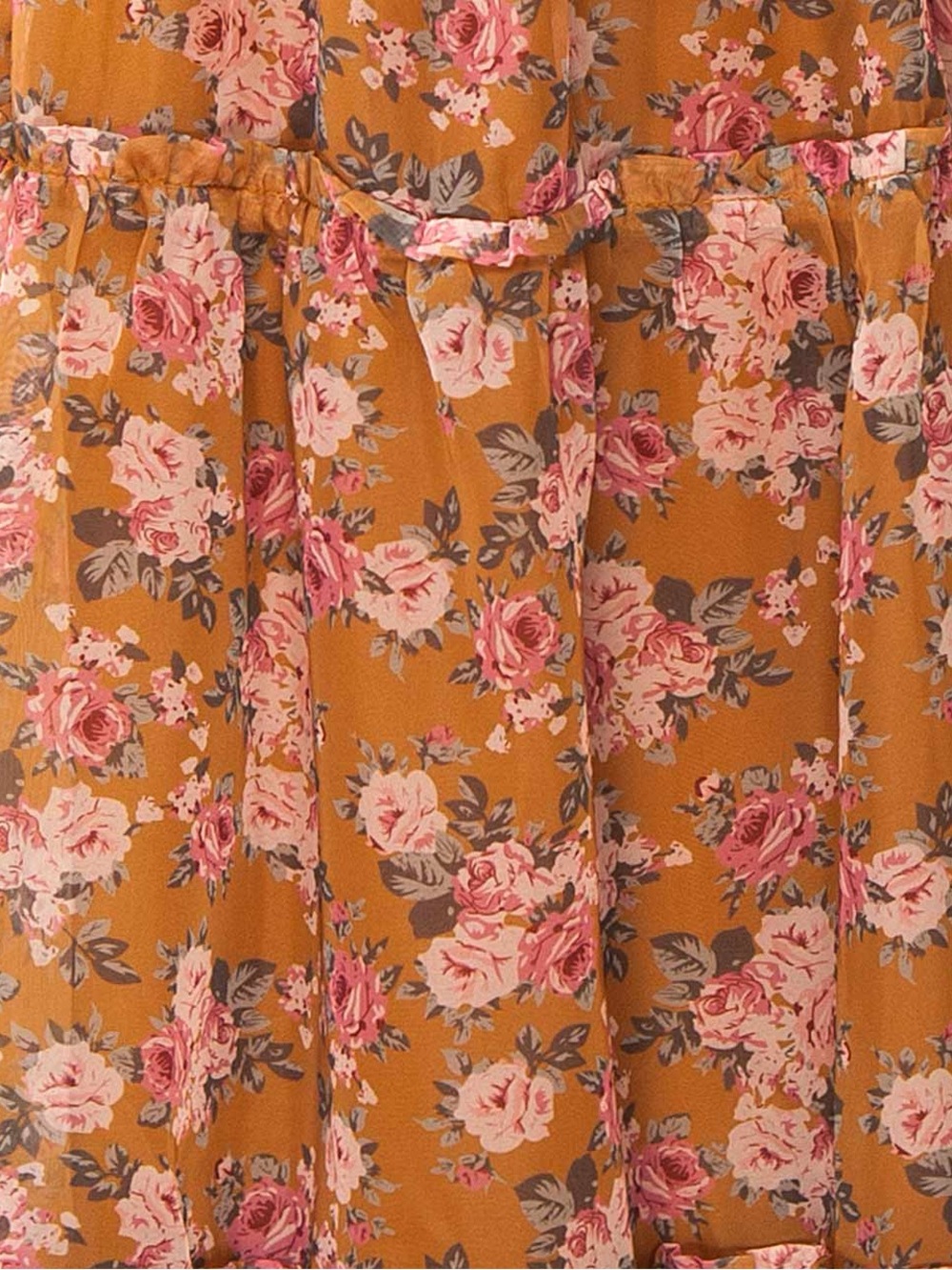 STORIA Floral Tiered Midi Dress | Size Medium | Cottagecore Boho Romantic | Line - Picture 9 of 16